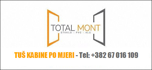 STAKLENE TUŠ KABINE I OGRADE BUDVA